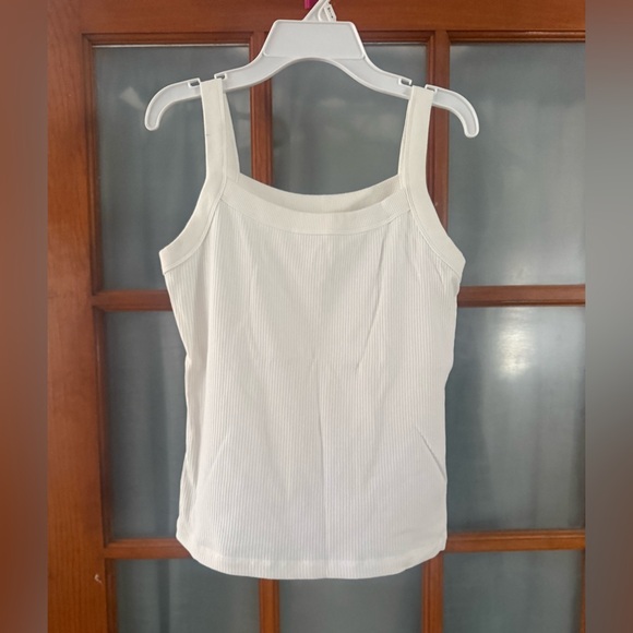 American Eagle Outfitters Cream Ribbed Top - Picture 2 of 3